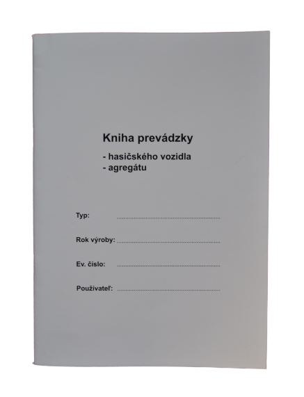 Kniha prevádzky hasičského vozídla alebo agregátu