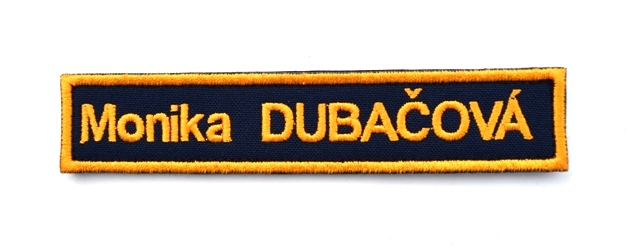 Menovka vyšívaná - suchý zips Menovka vyšívaná - suchý zips