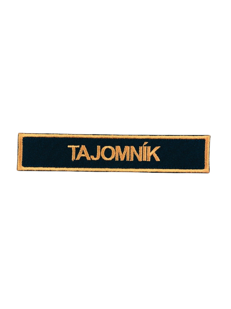 Menovka vyšívaná - suchý zips TAJOMNÍK
