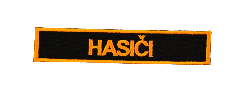 Menovka vyšívaná - suchý zips HASIČI