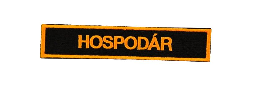 Menovka vyšívaná - suchý zips HOSPODÁR