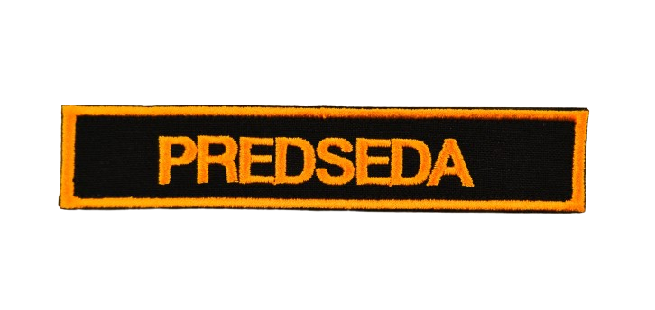 Menovka vyšívaná - suchý zips PREDSEDA