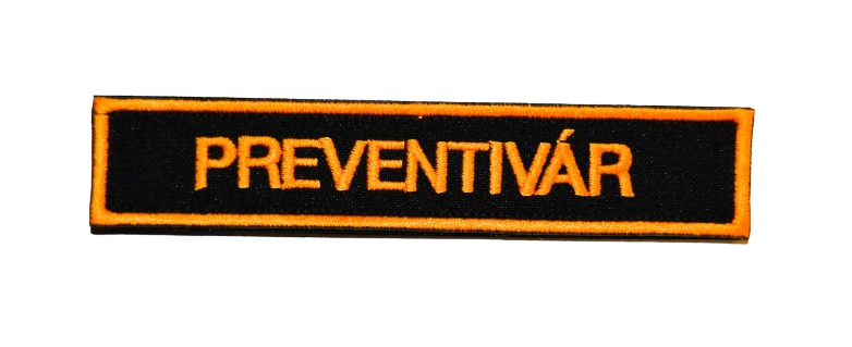 Menovka vyšívaná - suchý zips PREVENTIVÁR