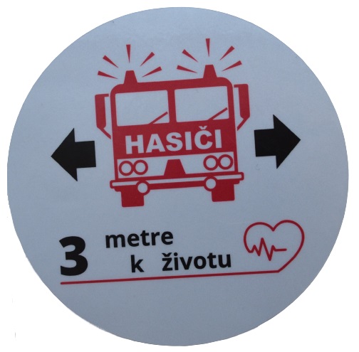 Nálepka 3 metre k životu červená Nálepka 3 metre k životu červená