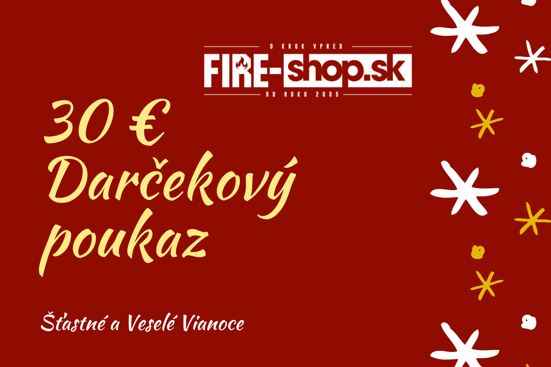 Darčekový poukaz v hodnote 30 eur Darčekový poukaz v hodnote 30 eur