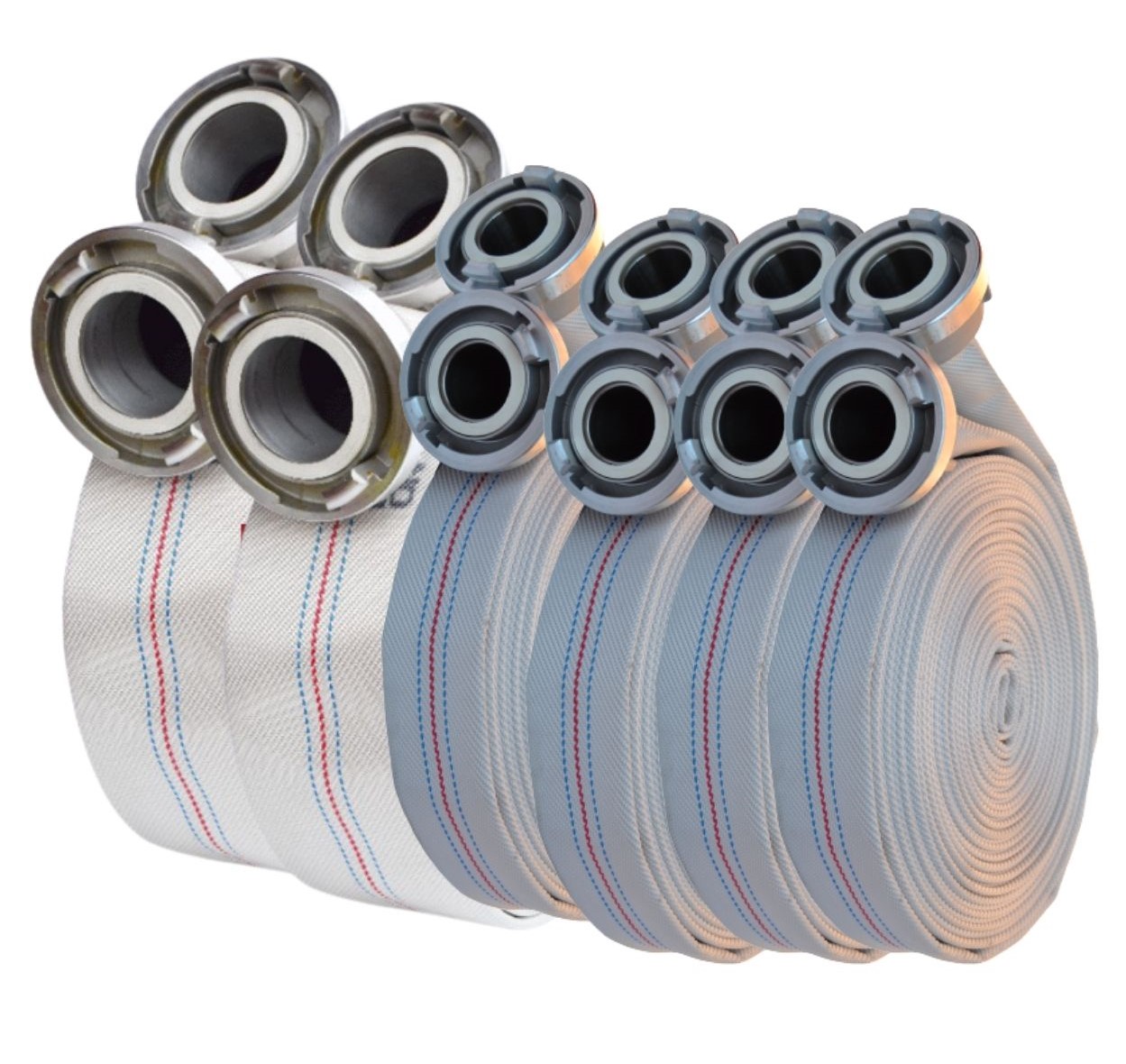 Sada hadíc Flammenflex 2xB75/4xC52 s kovanými spojkami KW a pretočenými hrdlami Sada hadíc Flammenflex 2xB75/4xC52 s kovanými spojkami KW a pretočenými hrdlami