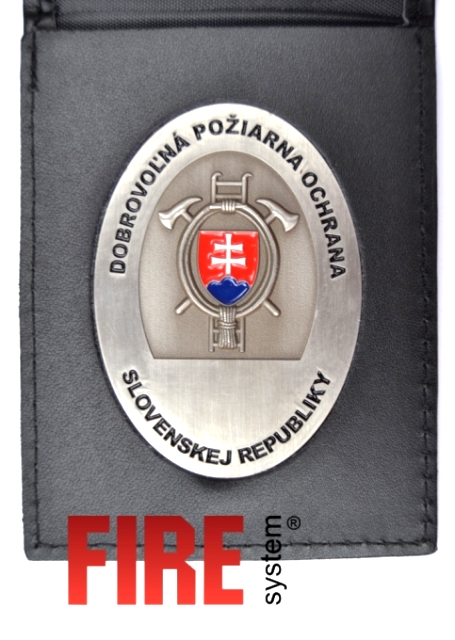 Služobný odznak DPO SR v púzdre Služobný odznak DPO SR v púzdre