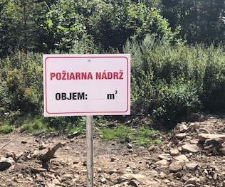 Tabuľa označenie POŽIARNA NÁDRŽ 420 x 300 mm