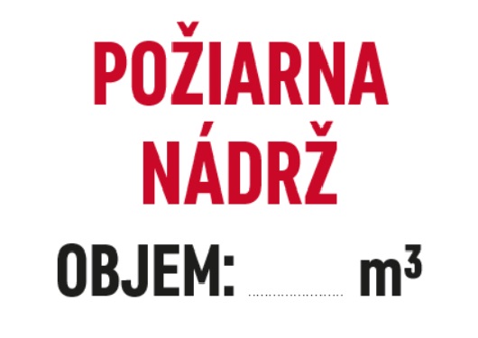 Tabuľa označenie POŽIARNA NÁDRŽ 420 x 300 mm
