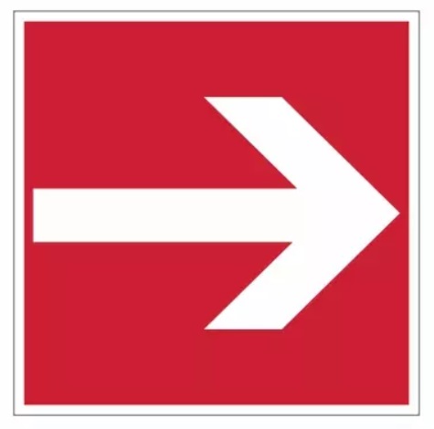 Smer na dosiahnutie bezpečia (vľavo/vpravo) Smer na dosiahnutie bezpečia (vľavo/vpravo)