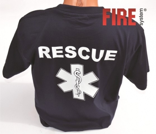 Tričko KR – znak EMS a nápis RESCUE