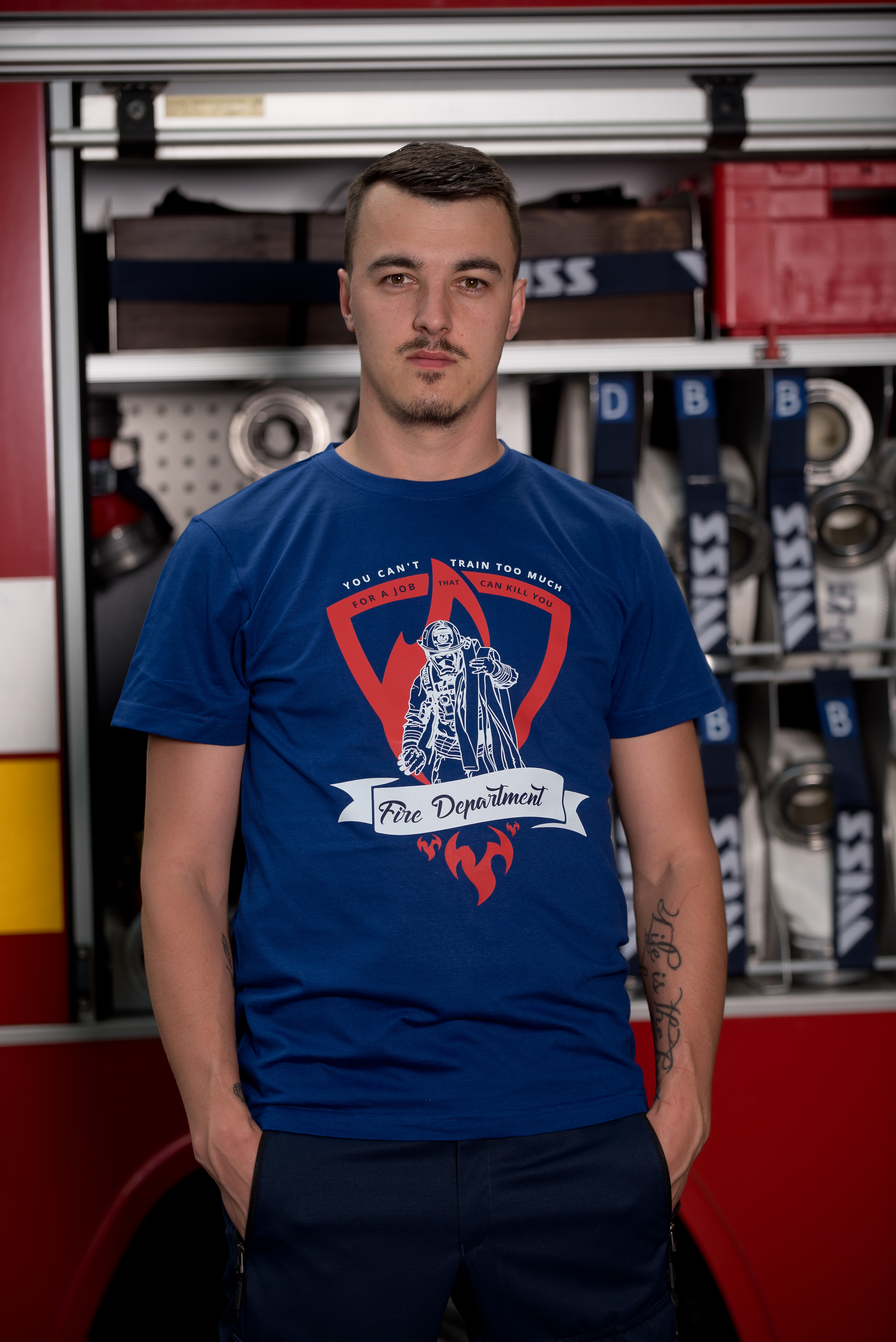 Tričko modré Fire Department Tričko modré Fire Department