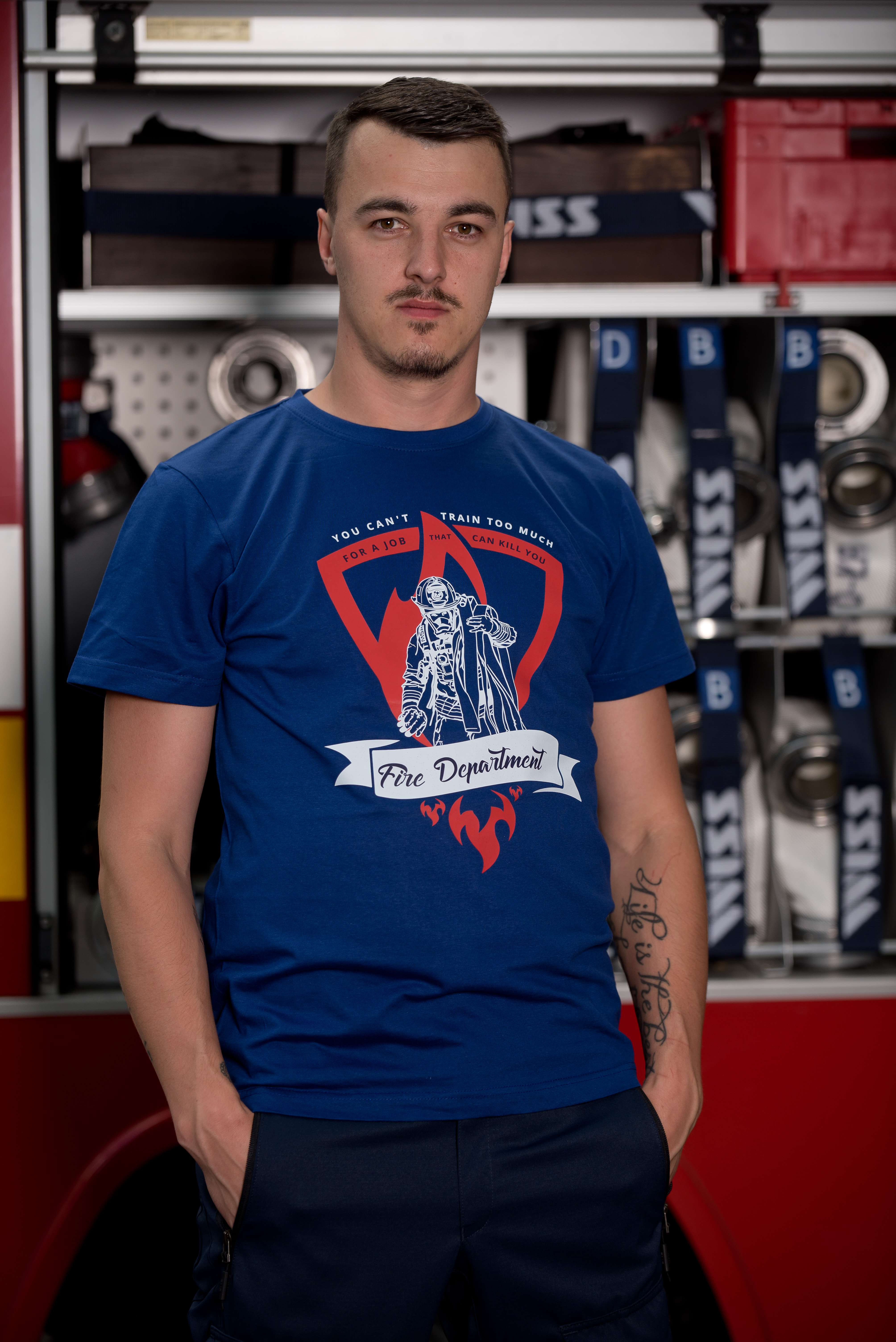 Tričko modré Fire Department Tričko modré Fire Department