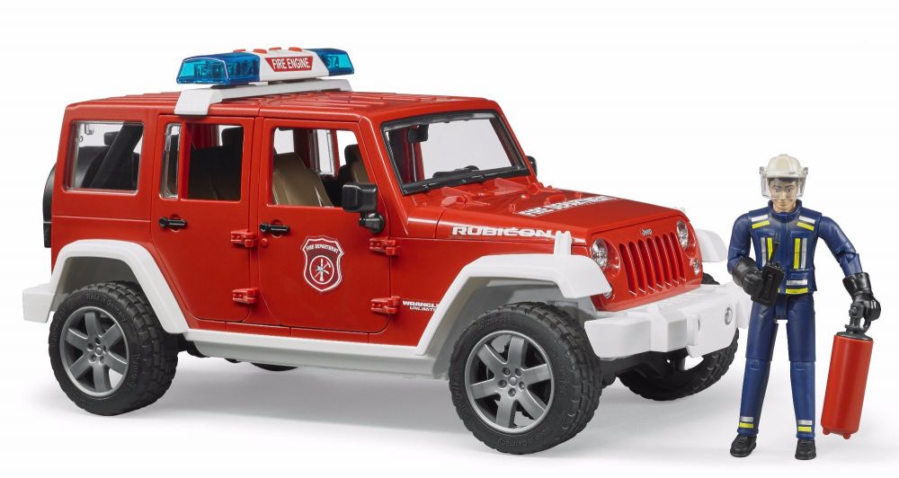 Hasičský Jeep Wrangler Unlimited Rubicon + hasič a maják Hasičský Jeep Wrangler Unlimited Rubicon + hasič a maják