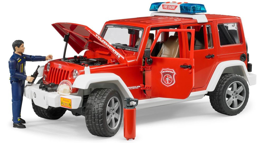 Hasičský Jeep Wrangler Unlimited Rubicon + hasič a maják