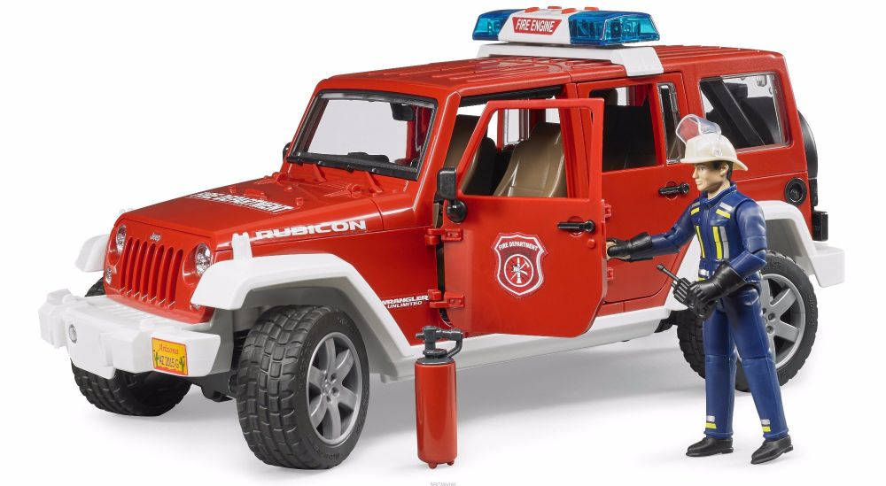 Hasičský Jeep Wrangler Unlimited Rubicon + hasič a maják